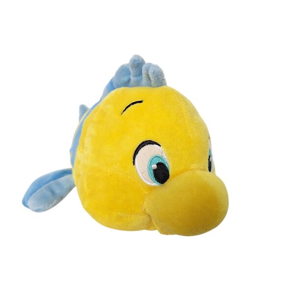 Disney Store The Little Mermaid Flounder Plush Stuffed Animal Blue Yellow 10" - Picture 1 of 8